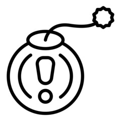 Bomb stress icon outline vector. Calm health. Spa self body