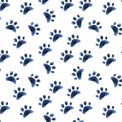 cute pattern of cat paws