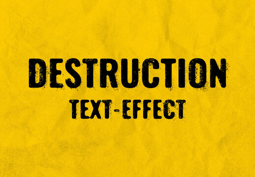 Bad Print Distortion Text Effect Mockup