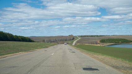 long road in the countryside