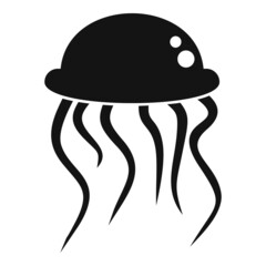 Jelly icon simple vector. Life fish