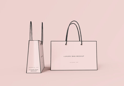 3D Two Sides of Brand Bag Mockup