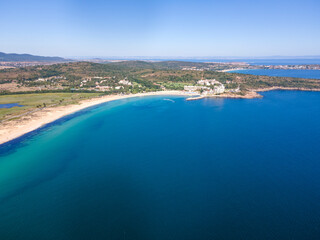Naklejka na ściany i meble Aerial view of The Driver Beach near resort of Dyuni, Bulgaria