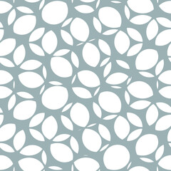 Abstract ornamental seamless pattern. Stylish geometric background with round shapes. Artistic bubbles chaotic flow backdrop
