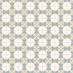 Abstract seamless pattern. Mosaic floral diagonal tile ornamental background. Muslim line ornament in arab orient style