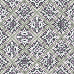 Abstract floral seamless pattern. Mosaic floral ornamental background. Muslim ornament in arab orient style with Arabic Indian motifs. Good for fabric, textile, wallpaper or package background design