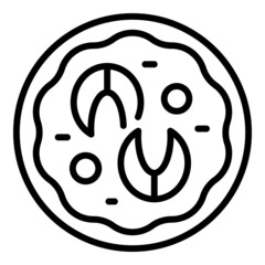 Caribbean fish icon outline vector. Peri food. Ceviche dish