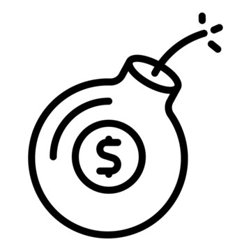recommend clip art: Money bomb icon outline vector. Bank transfer. Mobile card