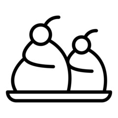 Australian sweeet food icon outline vector. Cuisine chicken. Dinner dish