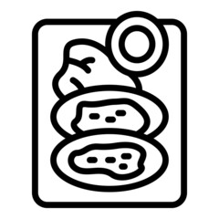 Food potato icon outline vector. Austrian cuisine. Beef restaurant