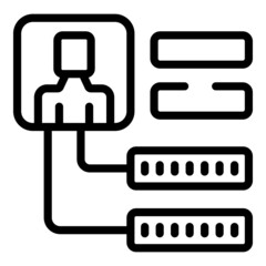 Web register icon outline vector. Online registration. Account form