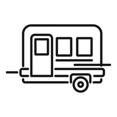 Camp trailer icon outline vector. Camper car