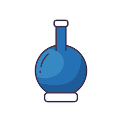 flat blue flask design