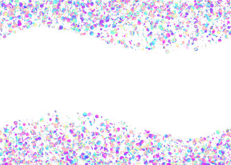 Light Confetti. Party Element. Disco Christmas Gradient. Pink Sh