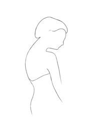  Woman continuous line drawing illustration 