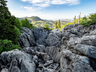 life and nature scenes in difficult terrain areas in the countryside