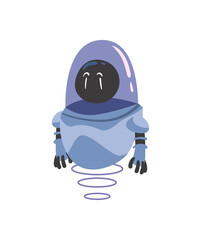 flat purple robot illustration