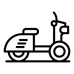 Jakarta scooter icon outline vector. City building. Skyline travel