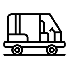 Jakarta city taxi icon outline vector. Cityscape travel. Tourism heritage