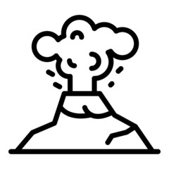 Jakarta volcano icon outline vector. Landmark building. Street travel