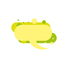 flat yellow speech balloon