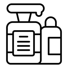 Soap dispenser icon outline vector. Shampoo barber. Beauty cut