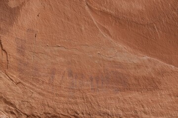 Faded pictograph on a canyon wall
