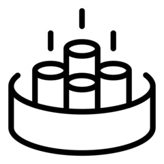 Fiber bandwidth icon outline vector. Optic cable. Internet network