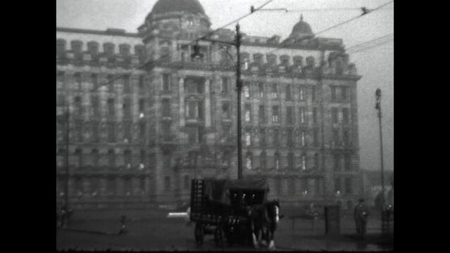 Glasgow Royal Infirmary 1934 - Exterior view of the Glasgow Royal Infirmary in 1934.