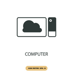 computer icons  symbol vector elements for infographic web