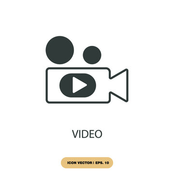 video icons  symbol vector elements for infographic web
