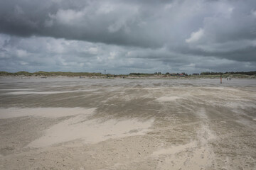 storm over the nord sea beach
