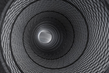 Fototapeta na wymiar interior of a noise isolated air ventilation tube