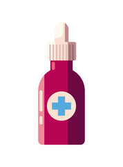 flat medical dropper illustration