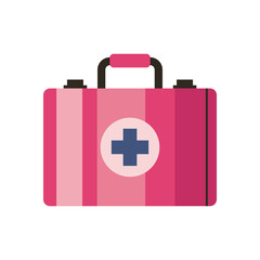 flat pink first aid kit