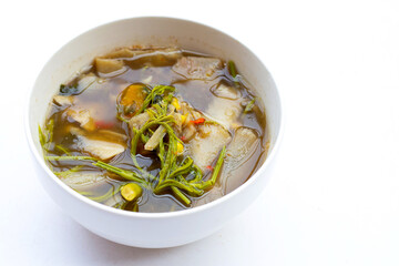 Curry bamboo shoot and pumpkin with acacia pennata