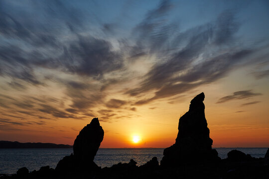 A beautiful sunset view from Daebudo Island in Korea.
