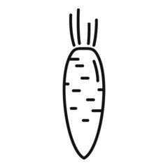 Fresh carrot icon outline vector. Fresh vegetable