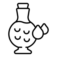 Oil olives icon outline vector. Bottle olive. Virgin extra