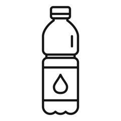 Water bottle icon outline vector. Mineral water