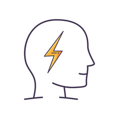 flat person profile illustration