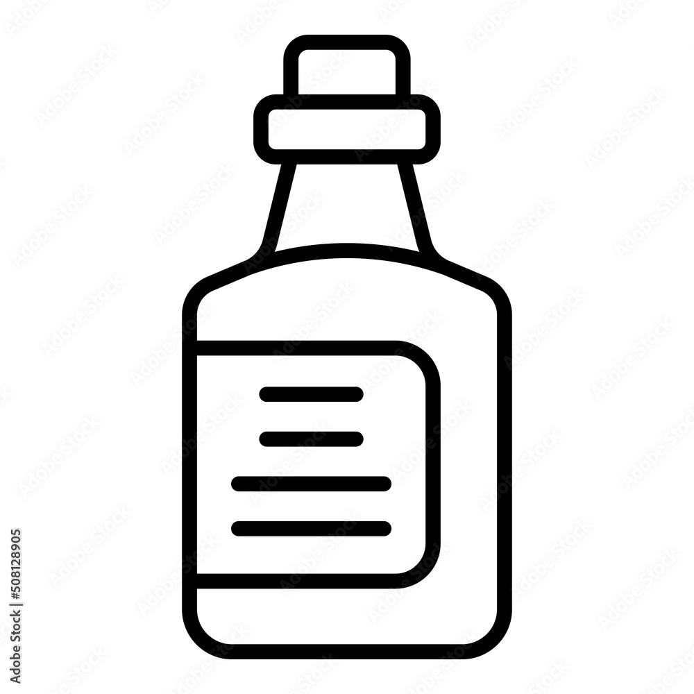 Wall mural Olive oil bottle icon outline vector. Food plant. Virgin extra - Wall murals