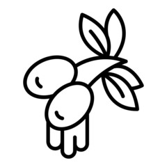 Tree olives icon outline vector. Drop fat. Oil bottle