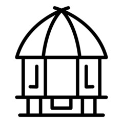 Summer hut icon outline vector. House cabin. Seaside house