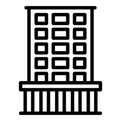 Sea small villa icon outline vector. House cabin. Forest stilt