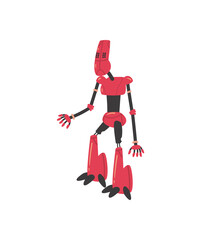 Fototapeta premium flat red robot design
