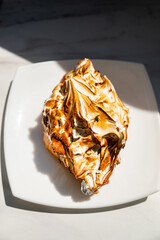 croissant with lemon curd and meringue