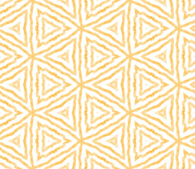 Fototapeta Arabesque hand drawn pattern. Yellow symmetrical obraz