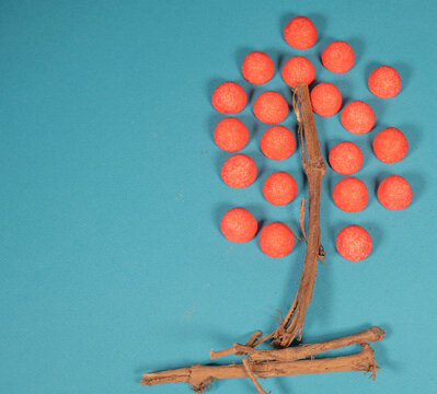 arbre de fraises en bonbons