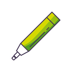 flat green marker design